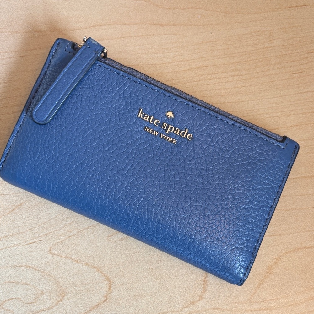 Kate Spade Royal Blue Pebbled Leather Pouch